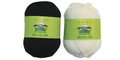 Balls of Luxury Black & White Pure Wool